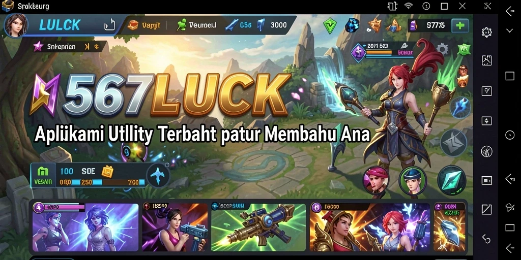 Tampilan antarmuka 567LUCK yang modern dan fungsional.