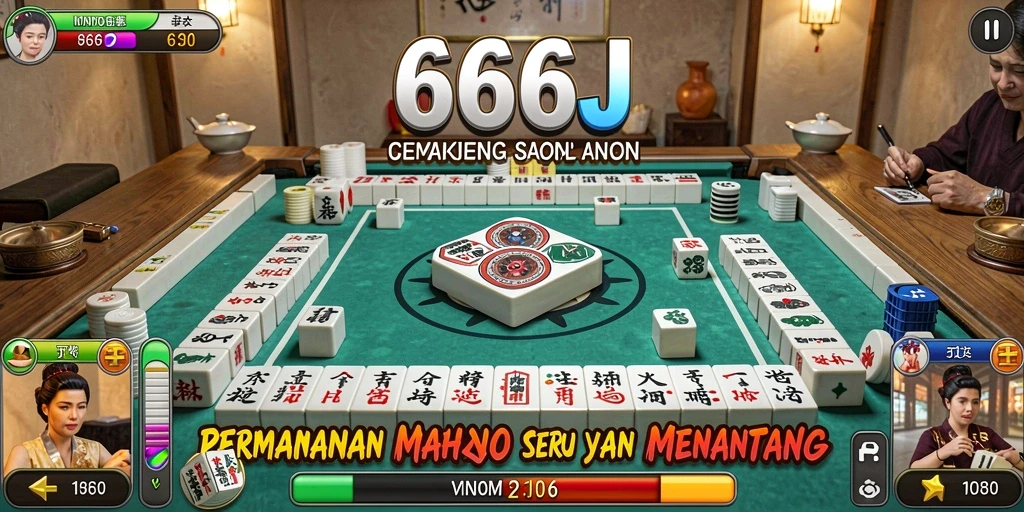 Tampilan gameplay seru permainan Mahjong 666J yang menguji strategi dan konsentrasi.