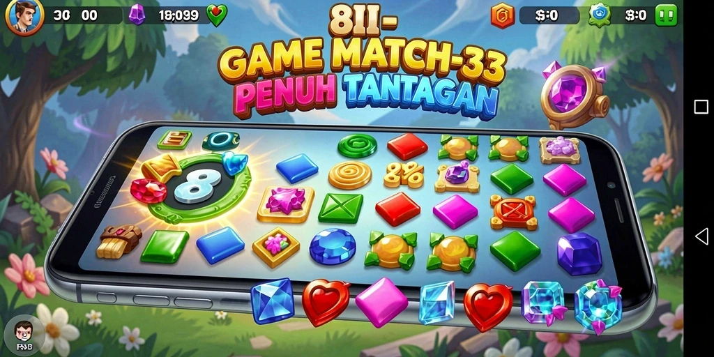 Tampilan gameplay seru dari 8II dengan level-level menantang.