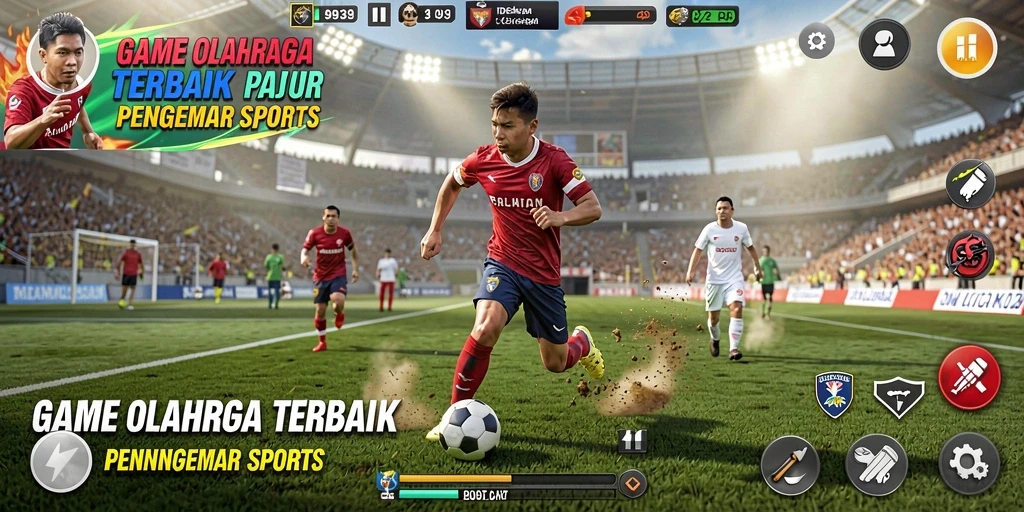 Screenshot utama 9939 menampilkan aksi intens dalam pertandingan olahraga.