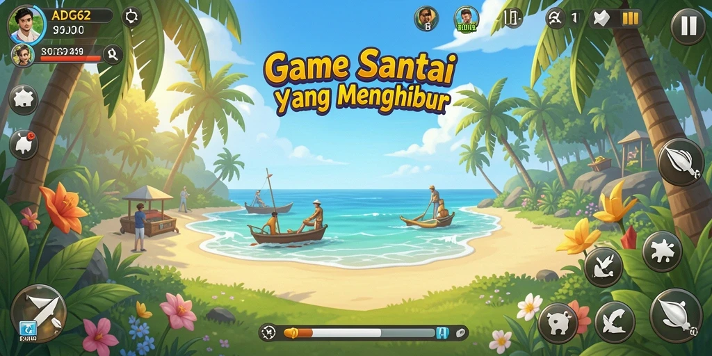 Tampilan gameplay seru dan penuh warna di ADG62.