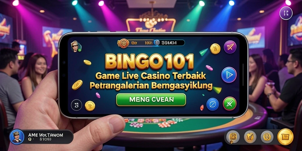 Tampilan gameplay BINGO101 yang menegangkan di Live Casino.