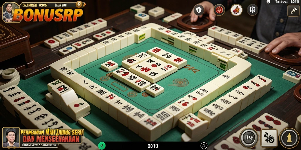 Tampilan gameplay Mahjong yang menarik di BONUSRP.