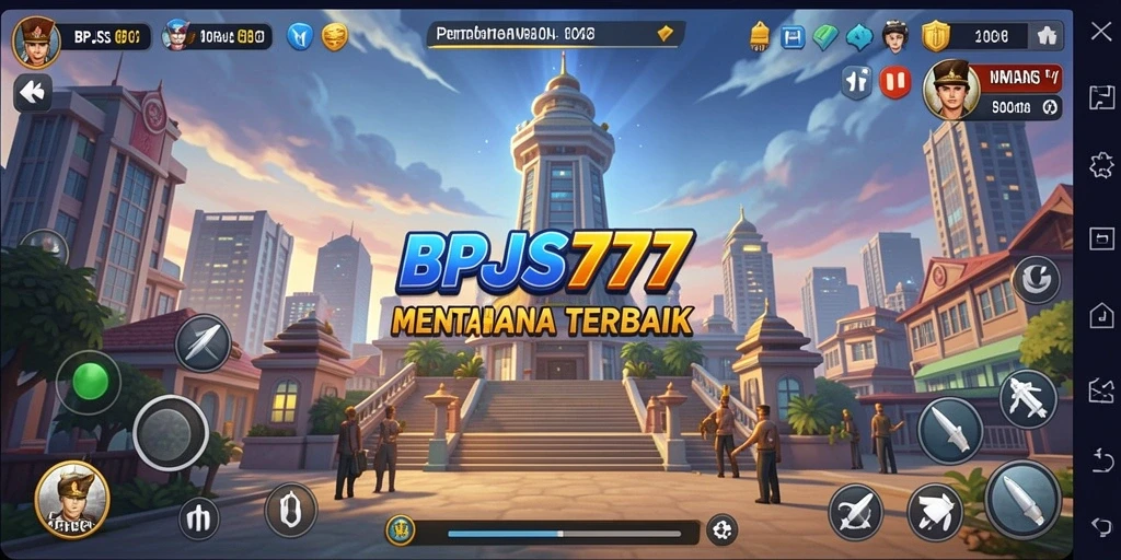 Gameplay BPJS777 dengan menara dan strategi bertahan hidup.