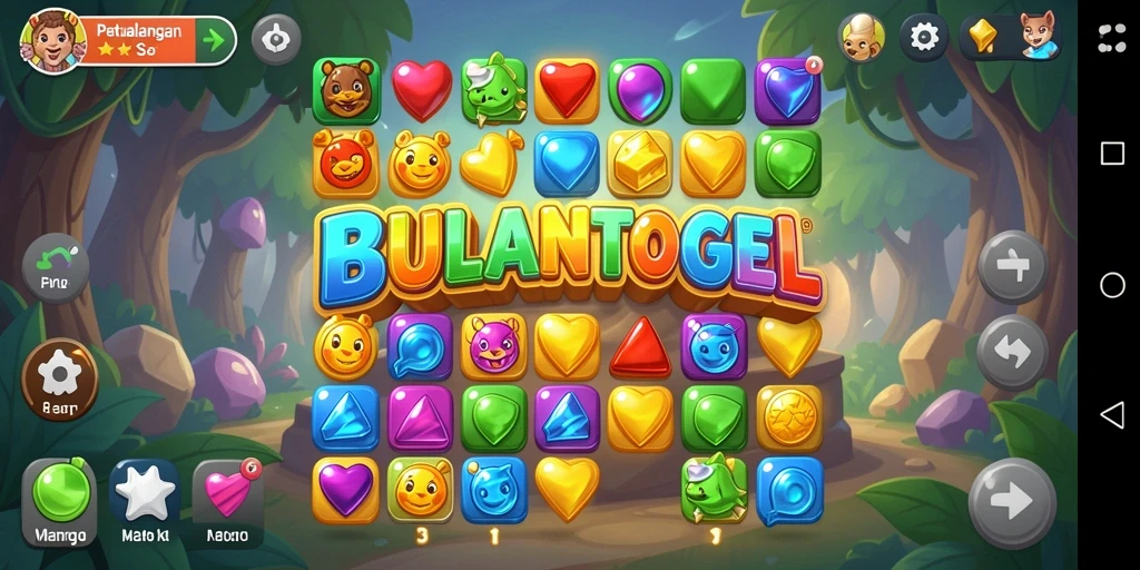 Tampilan gameplay BULANTOGEL yang penuh warna dan menarik.