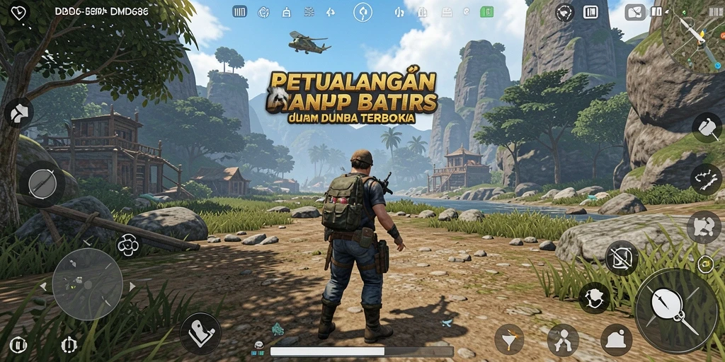 Tangkapan layar DMD686 menampilkan petualangan mendebarkan di dunia terbuka.