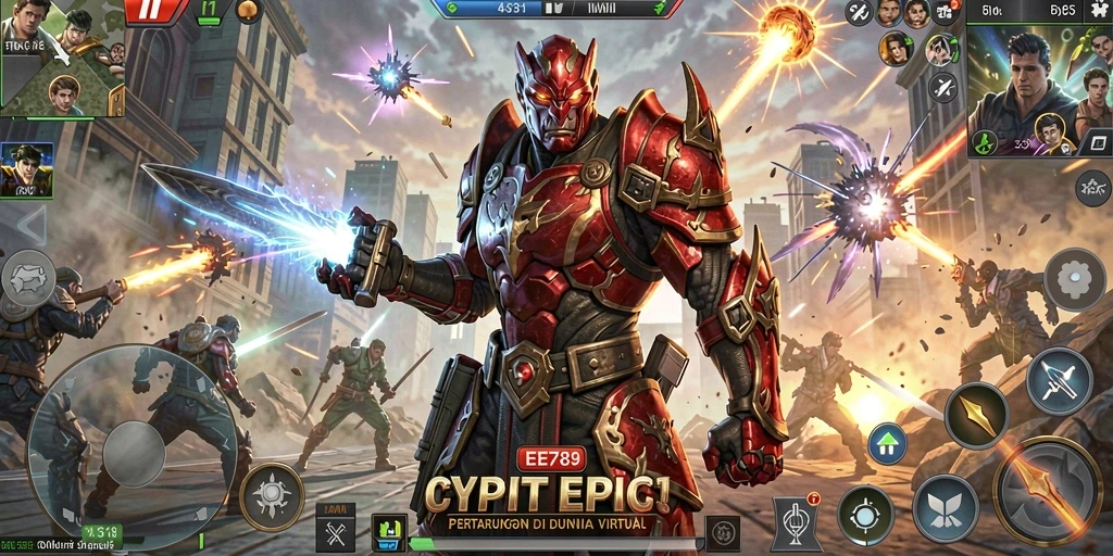 Gameplay seru dengan karakter fighting yang beragam.