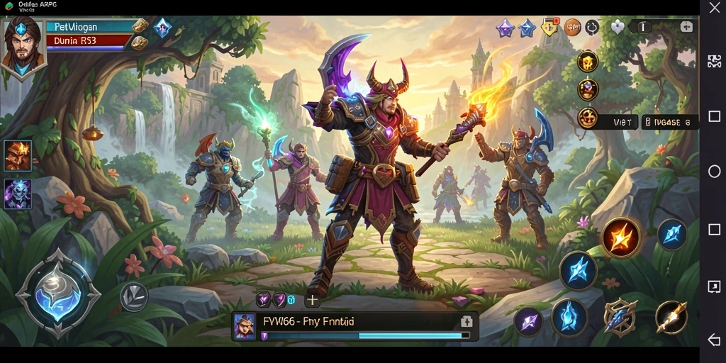 Screenshot gameplay FW66 menampilkan pertarungan seru dalam dunia ARPG.