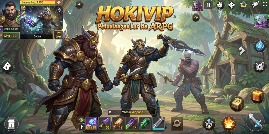 Screenshot gameplay HOKIVIP menampilkan pertarungan seru dan grafis menawan.