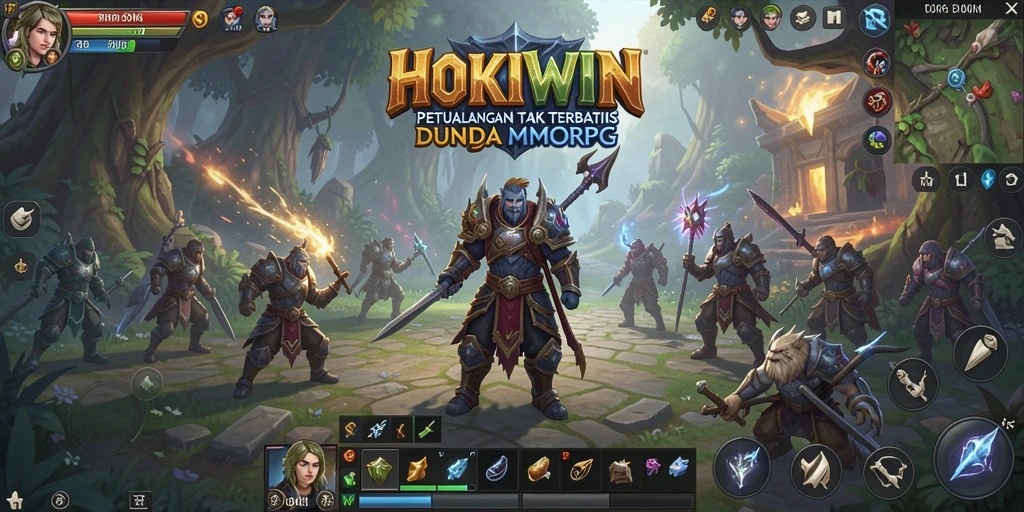 Tampilan gameplay HOKIWIN yang menawan dan dinamis dalam dunia MMORPG.