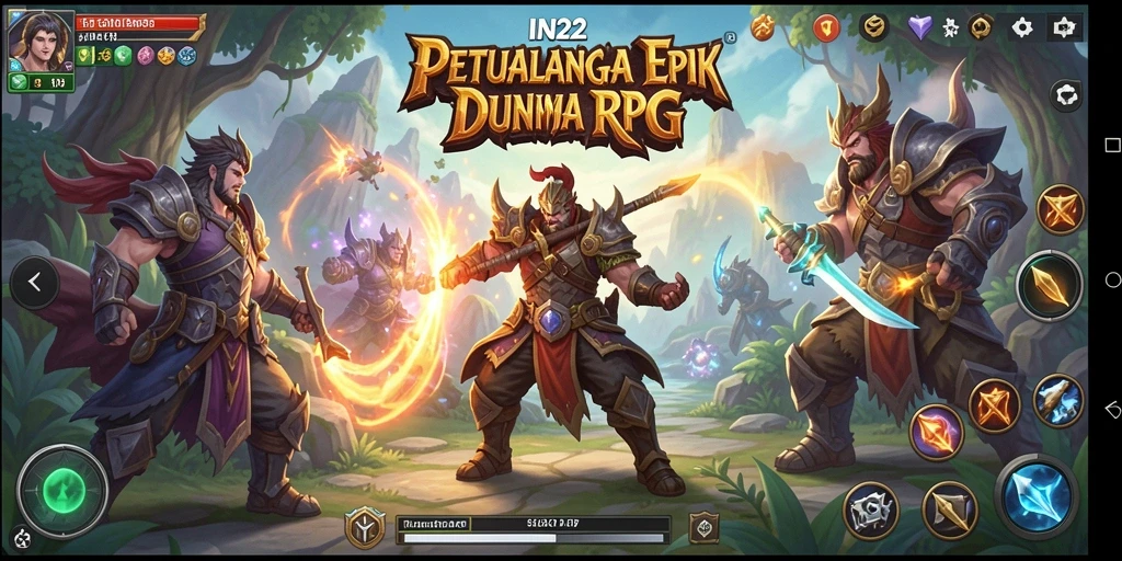Gameplay IN22 yang penuh aksi di dunia RPG yang luas.