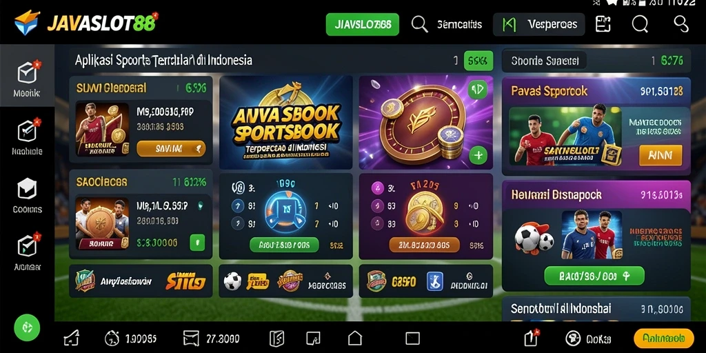 Tampilan menarik dari gameplay JAVASLOT88 dalam taruhan olahraga.