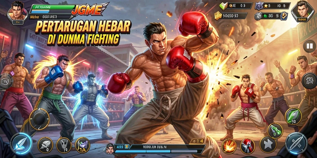 Screenshot aksi seru dari gameplay Fighting di JKTGAME.