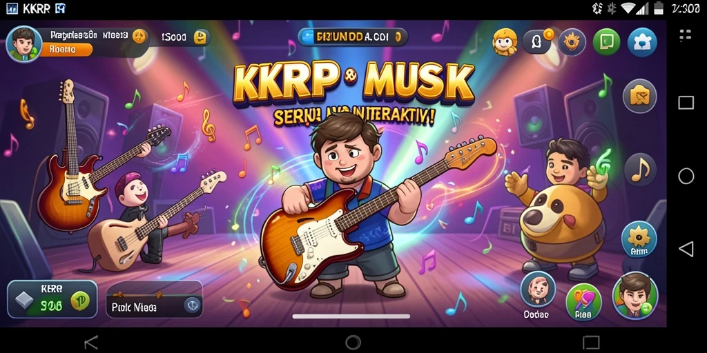 Screenshot KKRP menampilkan gameplay musik yang mengasyikkan dan interaktif.