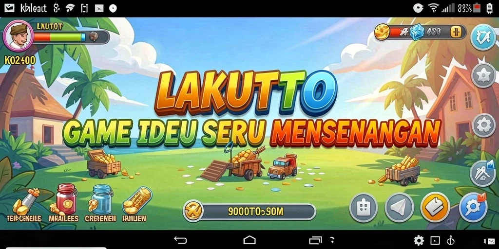 Screenshot utama LAKUTOTO menunjukkan gameplay Idle yang mengasyikkan.