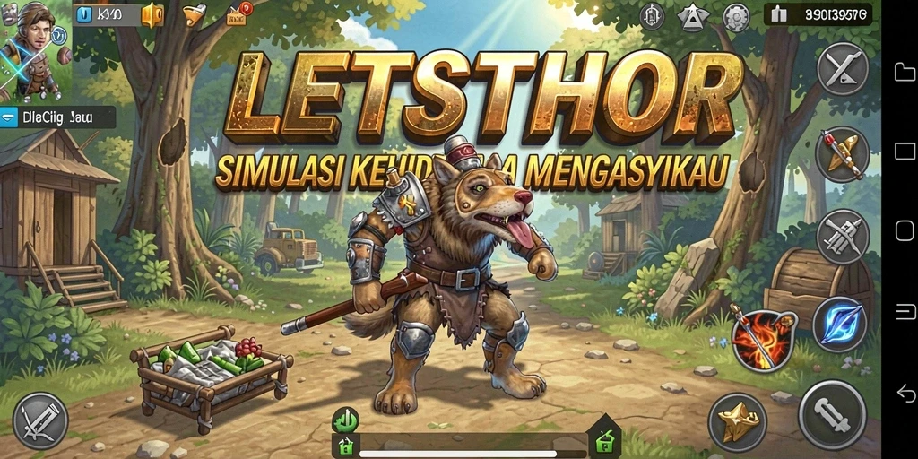 Tangkapan layar LETSTHOR menampilkan gameplay simulasi yang mendalam dan menarik.