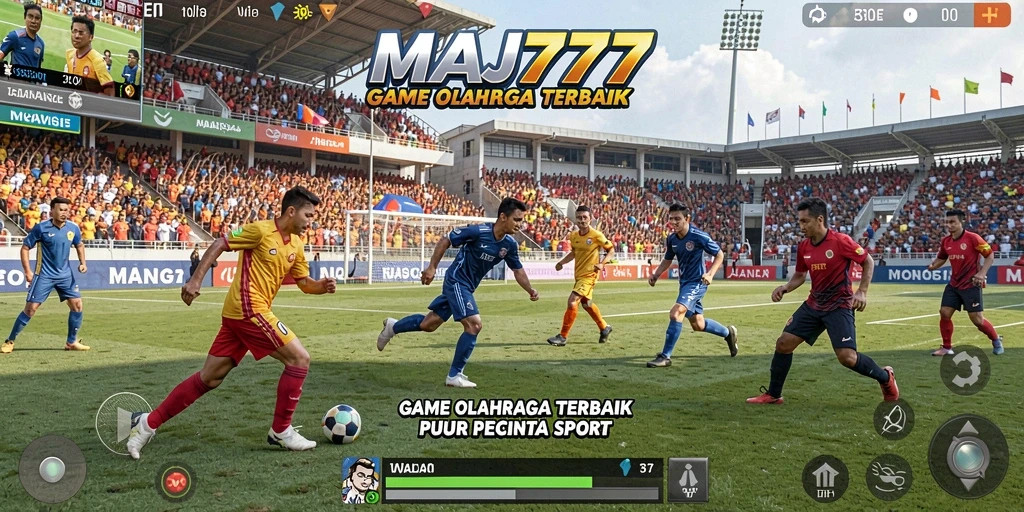 Tangkapan layar gameplay MAJ777 menunjukkan aksi seru dalam bertanding olahraga.