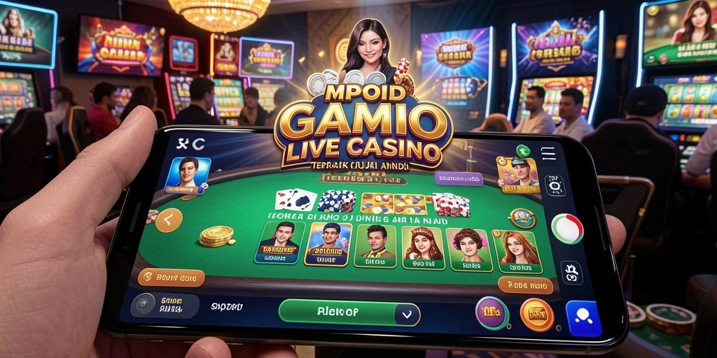 Screenshot gameplay Live Casino di MPOID menampilkan dealer profesional dan suasana kasino yang hidup.