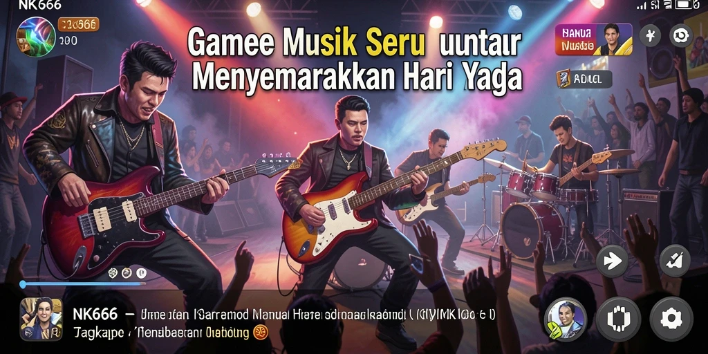 Tangkapan layar menunjukkan gameplay NK666 dengan ritme yang menarik.