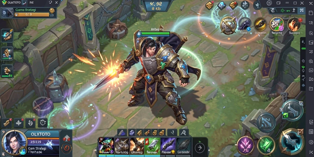 Screenshot gameplay OLXTOTO menampilkan aksi pertempuran yang strategis dan mendebarkan.