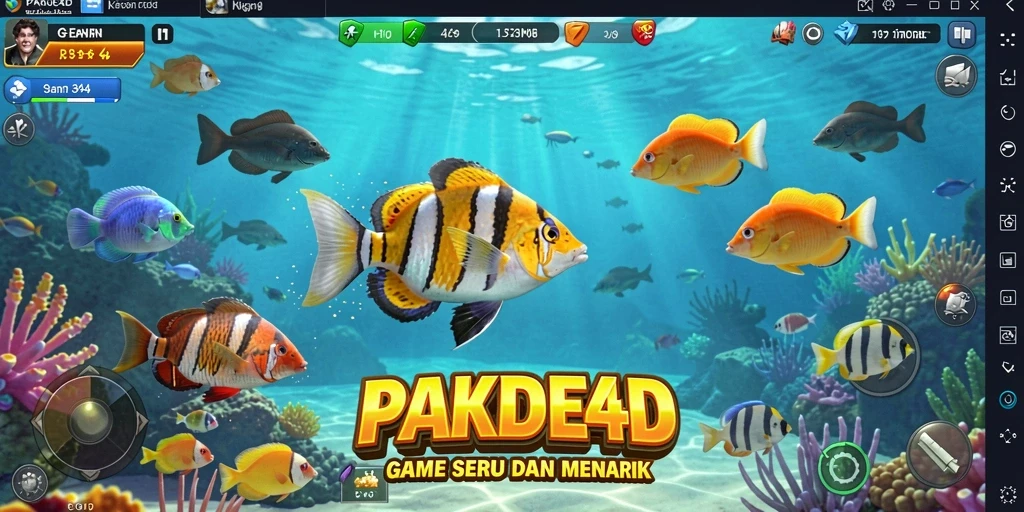 Screenshot dari gameplay seru PAKDE4D Tembak Ikan.