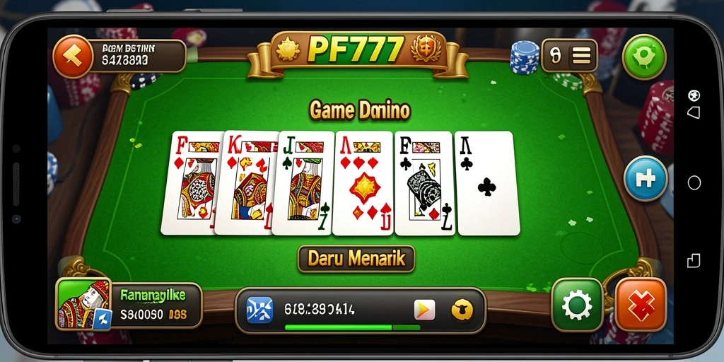 Tampilan gameplay Domino yang seru dan menantang di PF777.