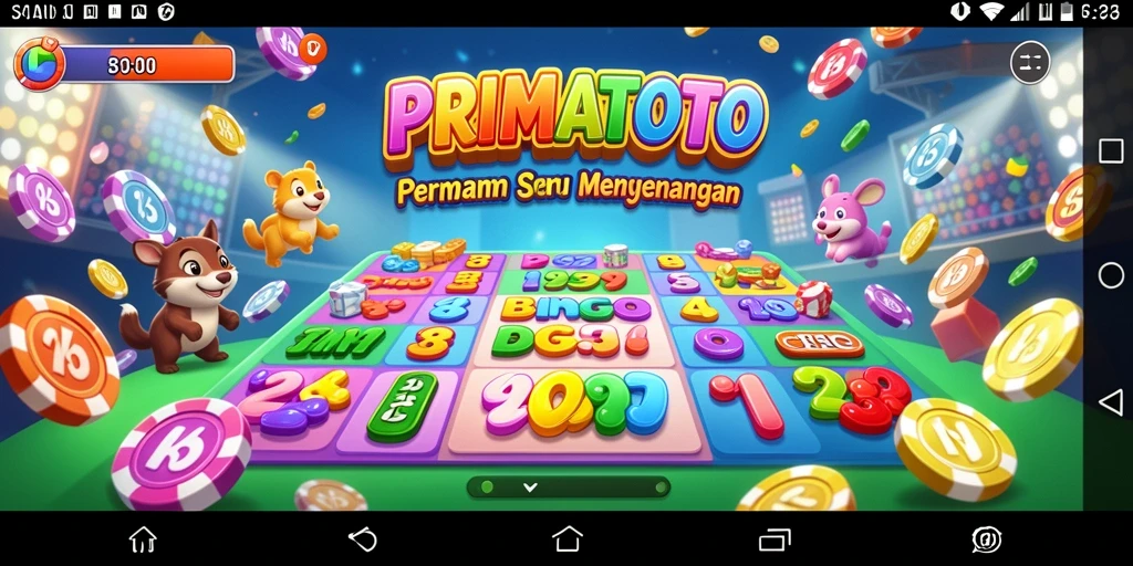 Tampilan permainan Bingo yang menarik dan interaktif di PRIMATOTO.