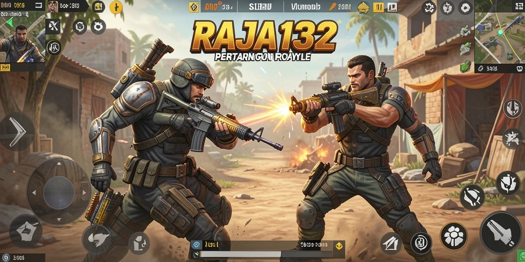Gameplay seru RAJA132 di arena Battle Royale yang menegangkan.