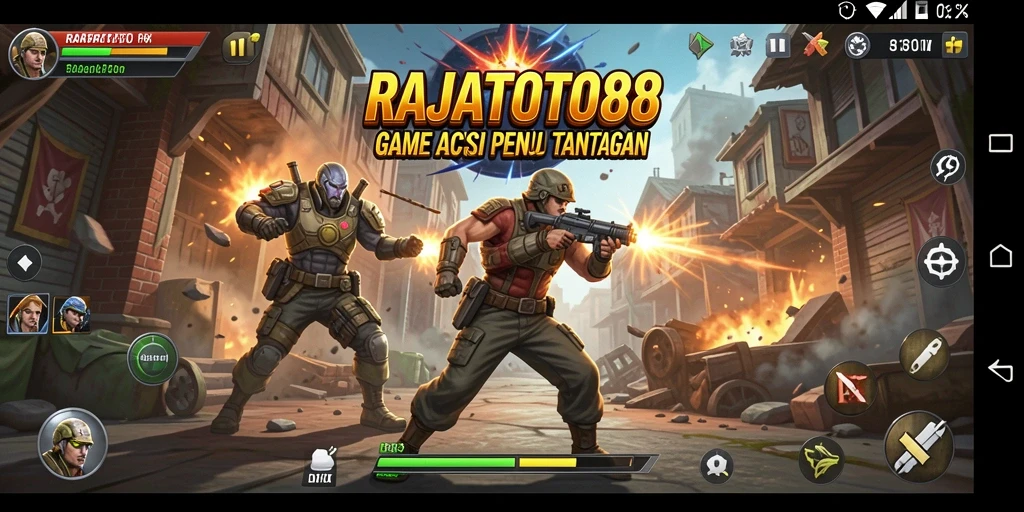Gameplay seru dan intens dari RAJATOTO88 di tengah aksi.