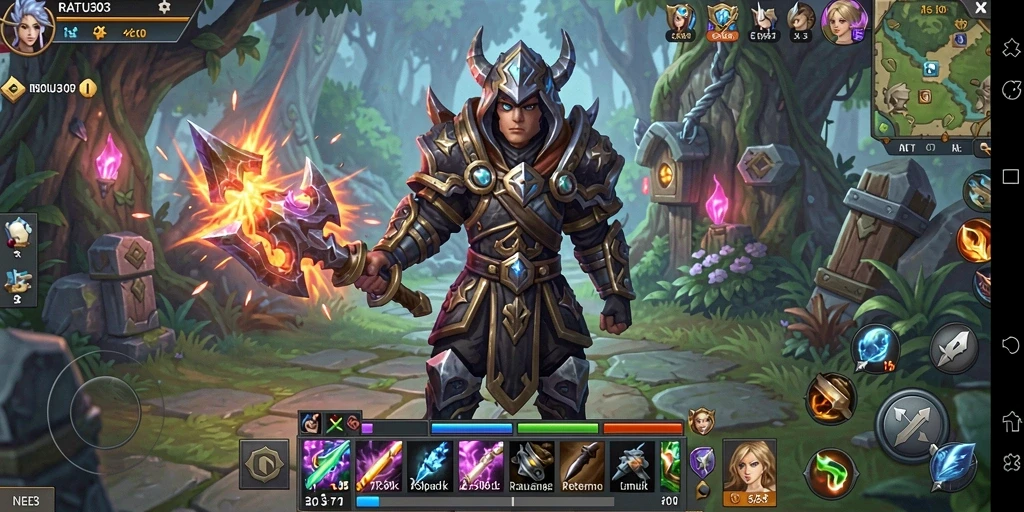 Tampilan gameplay epik dari RATU303 dengan petualangan RPG yang mendebarkan.