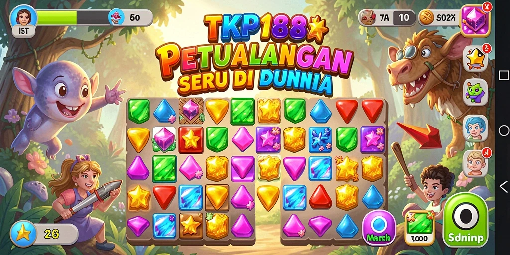 Tampilan gameplay TKP188 yang mencolok dan penuh warna.