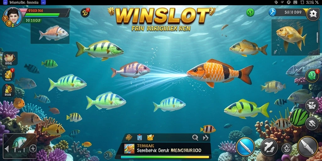 Tampilan gameplay menarik WINSLOT dalam aksi Tembak Ikan.