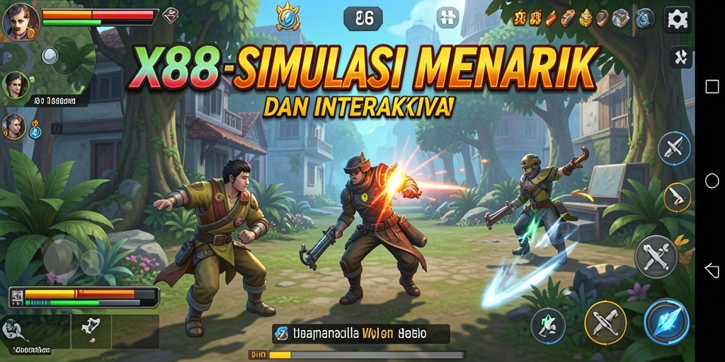 Tampilan gameplay X88 yang realistis dan mengasyikkan.