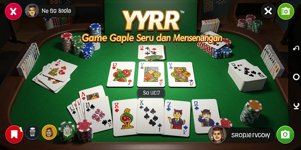 Tampilan interaktif gameplay Gaple di YYRR yang memukau.