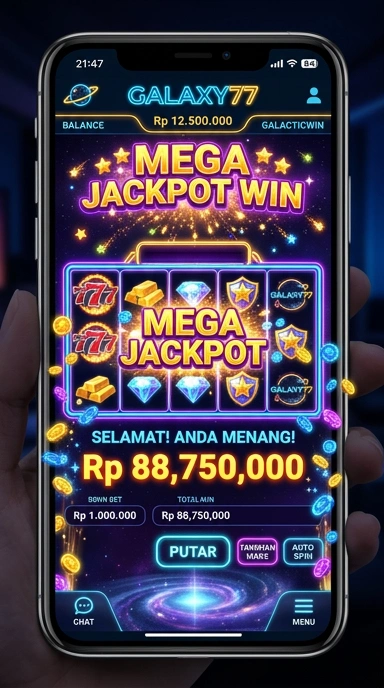 Tampilan antarmuka pengguna galaxy77 yang menarik.